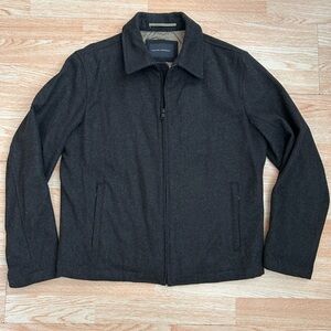 Banana Republic Black Wool Full Zip Coat Jacket Medium